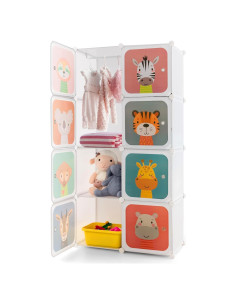 Armario Infantil Costzon 8 Cubos Blanco Organizador Modular