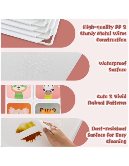 Armario Infantil Costzon 8 Cubos Blanco Organizador Modular