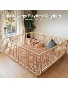 Alfombra de Juego para Bebés Marrón 180x150cm Antideslizante 2