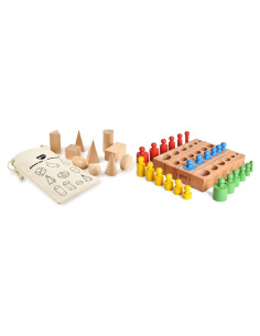 Juego Educativo BOHS de Formas 3D y Clavos Montessori