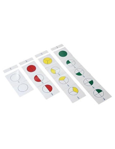 Tarjetas de Nomenclatura Montessori Skittles para Fracciones