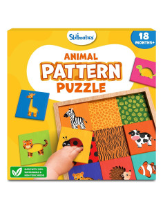 Juego de Rompecabezas de Animales Skillmatics - Juguete Educativo de Madera 22.5 cm