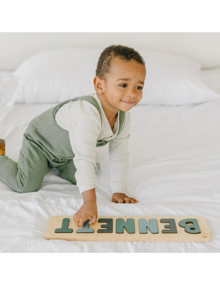 Rompecabezas de Nombre Personalizado Bloom Owl - Madera 25.4-76.2 cm