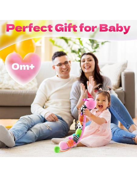 Juguete Sensorial Oruga de Peluche HEMRLY Rosa 0-6 Meses