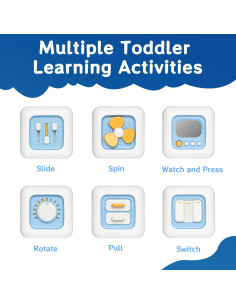 Cubo de Actividades Montessori BLF FUN Azul 9.4cm para Niños 2