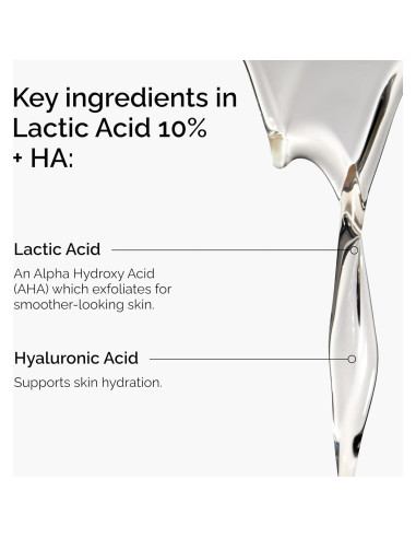 Suero Exfoliante El Ordinario 29.57 ml Ácido Láctico 10% AH 2%