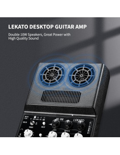 Amplificador de guitarra eléctrica LEKATO 20W Bluetooth portátil 2