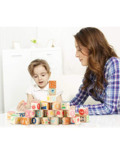 Bloques de Construcción de Madera Joqutoys 26 Piezas ABC 2