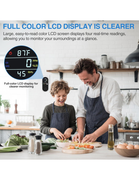 Detector de Monóxido de Carbono KAKIMENT 4-en-1 Enchufable Detector de Monóxido de Carbono KAKIMENT 4-en-1 Enchufable