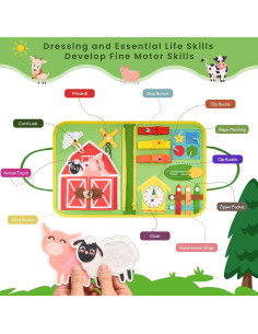 Tablero Ocupado Montessori Silouka Granja Verde 8 Páginas 2