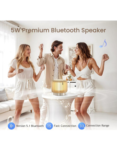 Máquina de Ruido Blanco FREEFISH K6S-N con Bluetooth y Luz Nocturna