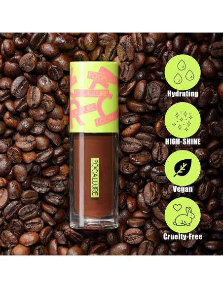 Aceite de Labios FOCALLURE BR01 Café Goteante Hidratante Aceite de Labios FOCALLURE BR01 Café Goteante Hidratante