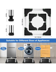 Soporte Ajustable para Mini Nevera Ailahloe 11.4-12.6" Alto 2