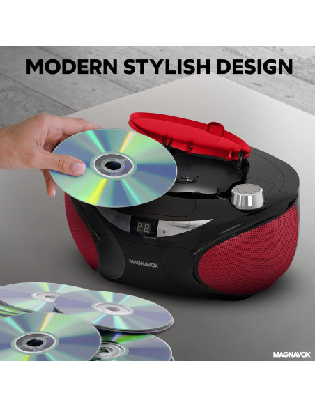 Reproductor de CD Magnavox MD6949 Portátil Bluetooth Negro