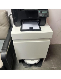 Soporte Organizador de Madera ZAQYCM para Robot Aspirador Blanco 2