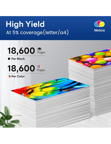 Unidad de Tambor Nildoa DR223CL Reemplazo 4 Paquetes para Brother