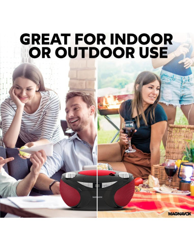 Reproductor de CD Magnavox MD6949 Portátil Bluetooth Negro