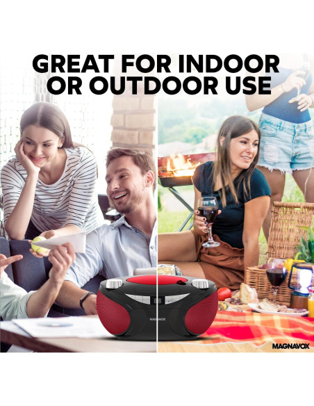 Reproductor de CD Magnavox MD6949 Portátil Bluetooth Negro