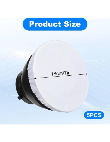 5 Pcs Difusor de Lámpara Aozuo para Reflectores 14-18 cm