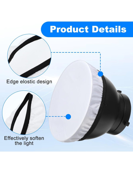 5 Pcs Difusor de Lámpara Aozuo para Reflectores 14-18 cm