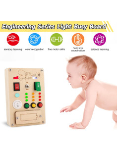 Busy Board Montessori Falecha Vehicular 10x15cm para Niños 2