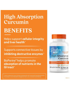 Curcumina Alta Absorción Doctor's Best 500mg 120 Cápsulas 2