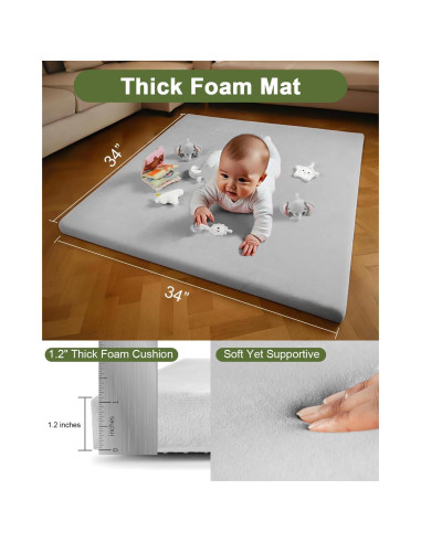 Gimnasio de Juego para Bebés JINAN - Alfombra Suave Antideslizante