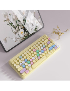 Teclado Bluetooth Retro KKT SK-621BT Colorido 84 Teclas 2