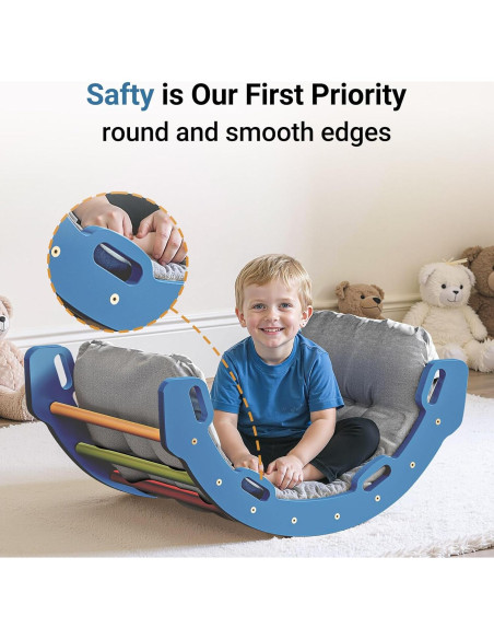 Arco de Escalada COSYLAND para Niños con Cojín - Madera Sólida