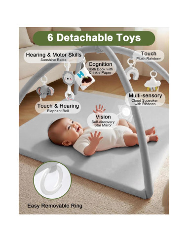 Gimnasio de Juego para Bebés JINAN - Alfombra Suave Antideslizante