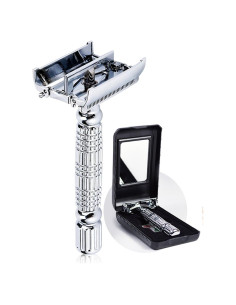 Maquinilla de Afeitar BAILI Mariposa Doble Bisel con Estuche