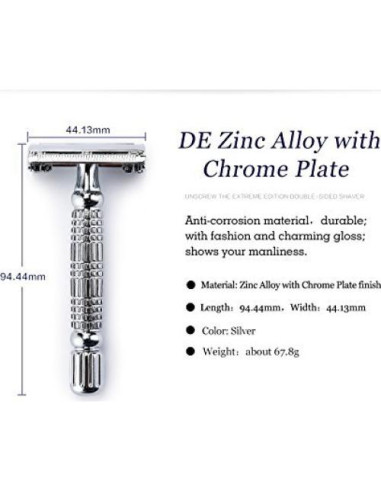 Maquinilla de Afeitar BAILI Mariposa Doble Bisel con Estuche