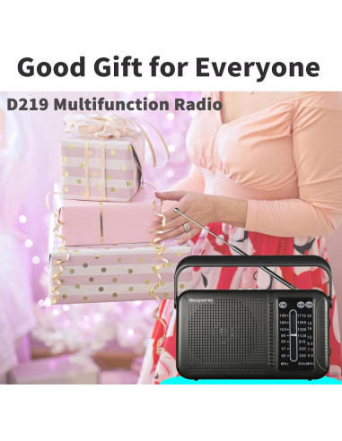 Radio Retro AM FM Bluetooth Wenpzeray D219 Compacta 3 Bandas