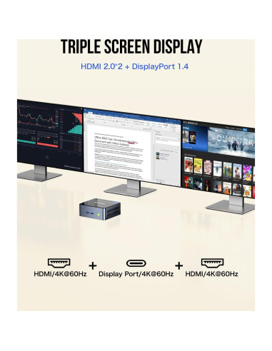 Mini PC GMKtec M3 Intel i5-12450H 32GB RAM 1TB SSD 4K
