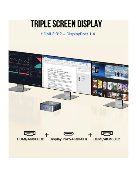 Mini PC GMKtec M3 Intel i5-12450H 32GB RAM 1TB SSD 4K