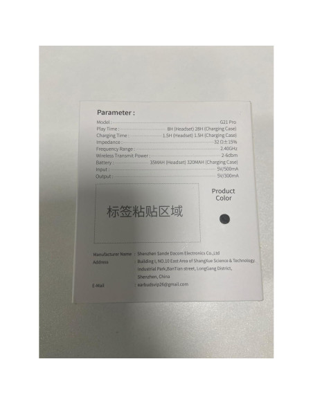 Auriculares Inalámbricos Rinsmola G21 Pro Bluetooth 5.4 40H