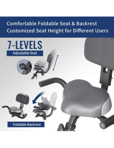 Bicicleta de Ejercicio Plegable Leikefitness LEIKE X Magnética