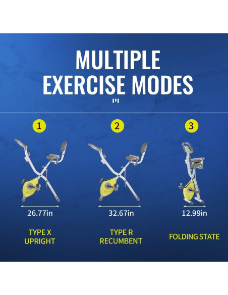 Bicicleta de Ejercicio Plegable Leikefitness LEIKE X Magnética