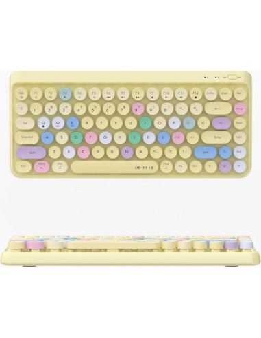 Teclado Bluetooth Retro KKT SK-621BT Colorido 84 Teclas