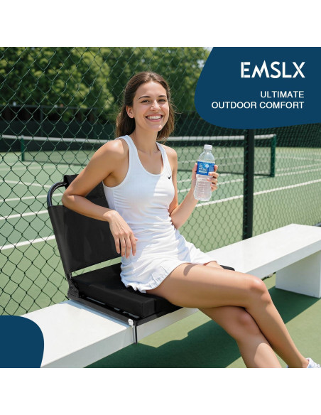 Asiento de Estadio Emslx con Respaldo Ajustable y Cojín Plegable