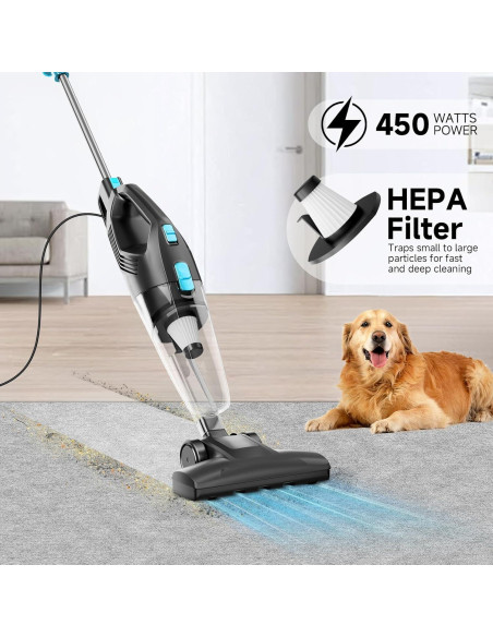 Aspiradora de varilla con cable Fenhua T18 450W 5 en 1 Azul