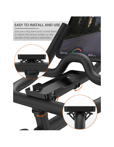 Soporte para Teléfono Peloton con Alfombrilla Antideslizante