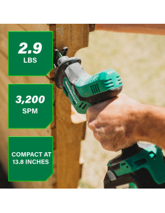 Sierra Recíproca Inalámbrica Metabo HPT 18V 3200 RPM Compacta 2