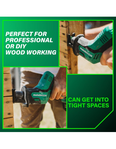 Sierra Recíproca Inalámbrica Metabo HPT 18V 3200 RPM Compacta