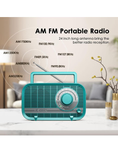 Radio portátil Bluetooth Audiocrazy AC-BT2210 Verde 2