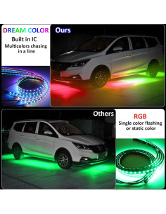 Kit de Luces LED Underglow Kairiyard RGB 4 Piezas Impermeable 2