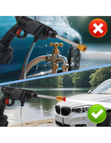 Hidrolavadora a Presión Inalámbrica Topteng 378 PSI Portátil