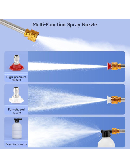 Hidrolavadora a Presión Inalámbrica Topteng 378 PSI Portátil