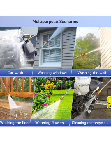 Hidrolavadora a Presión Inalámbrica Topteng 378 PSI Portátil