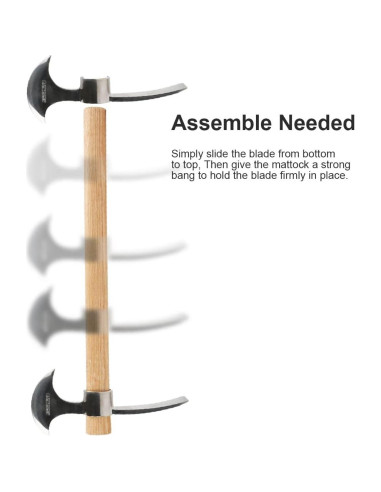 Pico de Jardín 2 en 1 AKBFOX Azada y Hacha Acero Inoxidable